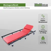Trutzholm 100 cm Montageliege Montagerollbrett Werkstattliege Rollliege Liege Rollbrett