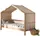 Vipack Hausbett 90 x 200 cm Buche massiv natur rosa