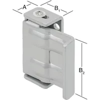 Vormann Fenster- und Türsicherungen Einsteckschloss aluweiß 16-25 x 24/62 mm