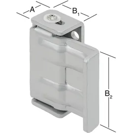 Vormann Fenster- und Türsicherungen Einsteckschloss aluweiß 16-25 x 24/62 mm