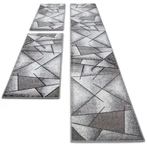 oKu-Tex Bettumrandung Set 3-teilig 67 x 340 cm / 2 x 67 x 140 cm Grau