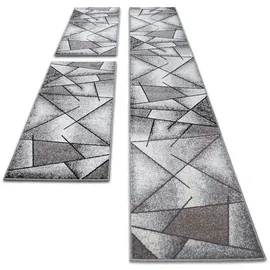 oKu-Tex Bettumrandung Set 3-teilig 67 x 340 cm / 2 x 67 x 140 cm Grau