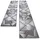 oKu-Tex Bettumrandung Set 3-teilig 67 x 340 cm / 2 x 67 x 140 cm Grau