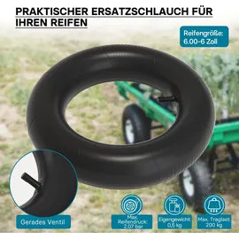 Wiltec Schlauch für den Rasenmäherreifen 15x6,00-6