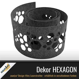 zaun|zu® Sichtschutzstreifen 2,55 m Anthrazitgrau Vlies