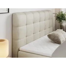 MKS Meble MKS Boxbett, Beige, Textil, 2-Sitzer, H4, Rechteckig, 160x200 cm, Schlafzimmer, Betten, Boxspringbetten