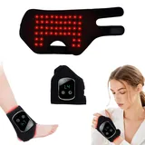 pinfriy Wireless Rotlichtlampe Therapie Gürtel für Füße & Knöchel mit 5000Ah Akku, 3-in-1 Infrarot Lichttherapie Fußwickel für Handgelenk Muskel Handgelenk, Fußgelenkbandage für Hund Katze Pferd