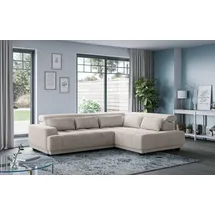 Cotta Ecksofa Jade L Form, Breite: 270 cm, mit Kopfteilverstellung & Nierenkissen, optional elektr. Sitztiefenverstellung grau