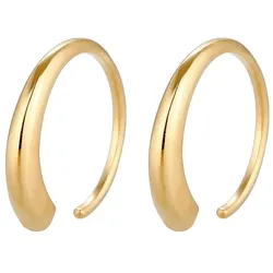 Elli Basic Creole Geo Offen Blogger Plain 925 Silber Gold Damen 