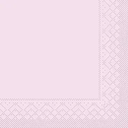 Sovie HOME Serviette in Rosa aus Tissue 33 x 33 cm, 20 Stück - Neutral Unifarben Basic