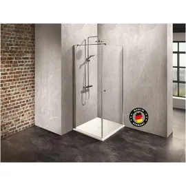 Dusbad Vital 2 Duschkabine mit Drehtür rechts 80 x 200 cm Gold ESG-Glas