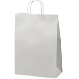 Papiertüte Gewundener Griff 240 x 110 x 330 mm 8,7 L Weiß 250 Stück