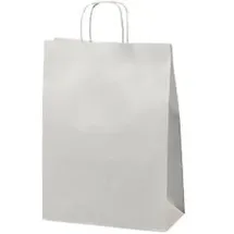 Papiertüte Gewundener Griff 240 x 110 x 330 mm 8,7 L Weiß 250 Stück