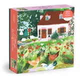Abrams & Chronicle Books Cottage Wildflowers 1000 Piece Puzzle in a Square Box