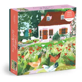 Abrams & Chronicle Books Cottage Wildflowers 1000 Piece Puzzle in a Square Box