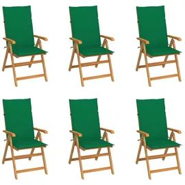 vidaXL Gartenstuhl 60,7 x 93,9 x 32,9 cm grün 6 St.