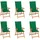vidaXL Gartenstuhl 60,7 x 93,9 x 32,9 cm grün 6 St.
