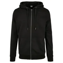 URBAN CLASSICS Basic Terry Zip Hoody in black | Gr.: XXL