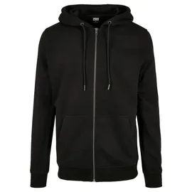 URBAN CLASSICS Basic Terry Zip Hoody in black | Gr.: XXL