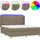 vidaXL Boxspringbett 180 x 200 cm Taupe