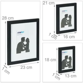 Relaxdays Bilderrahmen schwarz 23x28 cm 10er Set