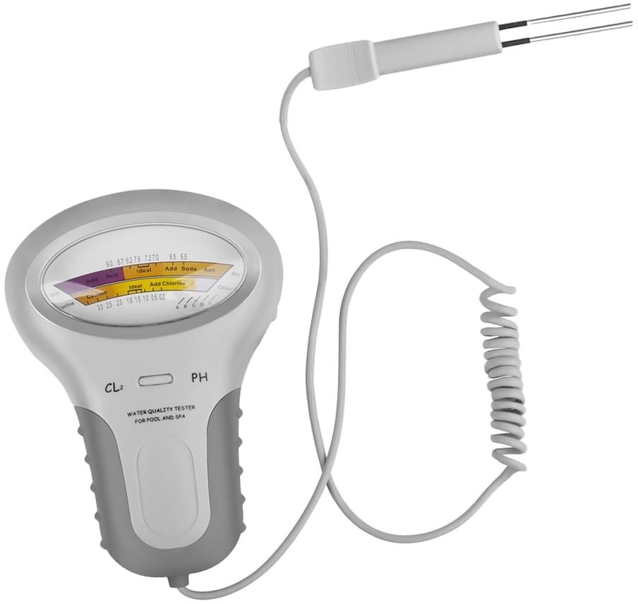 2 In 1 Digital PH Messgerät Wasserqualität Tester Chlormessgerät Wassertestgerät für Trinkwasser, Schwimmbad, Aquarium oder Pools(Englisch)