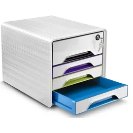 CEP Schubladenbox Smoove Secure 28,8 x 36,0 x 27,1 cm 4-tlg. schwarz/weiß