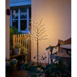 NORTHPOINT LED Baum mit 150 warmweißen LEDs Timer 6h Ein 18h Aus Inkl 5m Kabel und Heringe