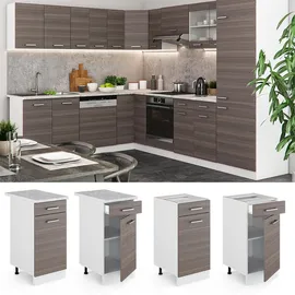 Vicco Schubladenschrank R-Line 40 x 60 x 81,5 cm Grau/Weiß