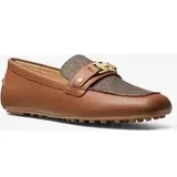 Michael Kors MK Mokassin Mandy Aus Leder Und Signature-Logostoff - Braun - Michael Kors - EU 36