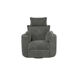 Uno Relaxsessel Julian Kunstleder 96 x 99 x 88 cm Grau elektrisch, drehbar