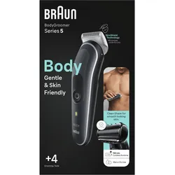 Braun BodyGroomer BG5360, Nass & Trocken, Akku, Grau