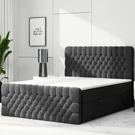 m-punkt Oxford 180 x 200 cm Schwarz
