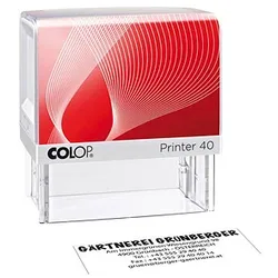 COLOP Textstempel, individualisierbar Printer 40 selbstfärbend schwarz ohne Logo