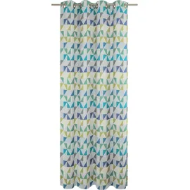 Wirth Vorhang WIRTH "Berlare" Gr. 4, blau, B:132cm H:245cm, Jacquard, Baumwolle, Polyester, Gardinen