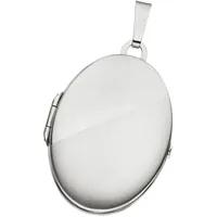 Medallionanhänger JOBO "Anhänger Medaillon oval 31 mm", silber (weißgold 585), Schmuckanhänger, Damen, Weißgold 585, 585 Weißgold für 2 Fotos