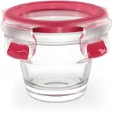 Emsa Clip&Close Glas rund 100ml Aufbewahrungsbehälter rot (N1040100)