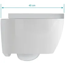 Scarabeo Moon Wand-WC mit WC-Sitz Weiß