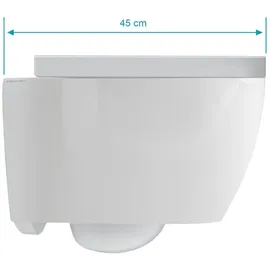 Scarabeo Moon Wand-WC mit WC-Sitz Weiß