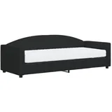 vidaXL Tagesbett mit Matratze Schwarz 80x200 cm Stoff