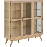 Actona Vitrine Marte 140 x 40 x 148 cm Weiß