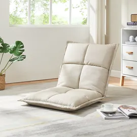 [en.casa] Relaxsessel Deinze gepolstert 2er-Set 0 x 0 x 0 cm Beige mit Liegeposition