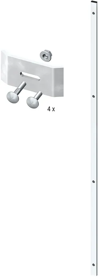 TraumGarten Zaun-Gabionenverbinder Set, 192x4x1,5 cm (LxBxH)