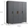 Rauch Drehtürenschrank Shinjo 187 x 203 x 53 cm Grau