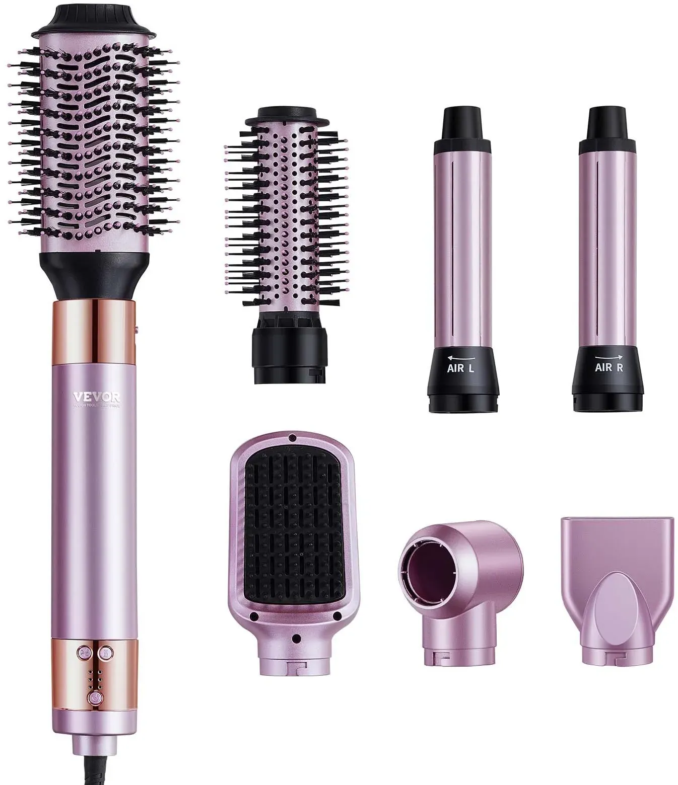 VEVOR Haartrocknerbürste 6-in-1 Multi-Haarstyler Volumenstyling Styling Locken