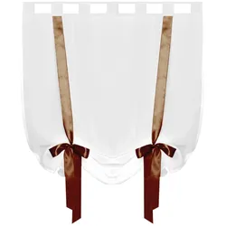 Arsvita Raffgardine mit Schlaufen - 100x160 cm - "Braun"