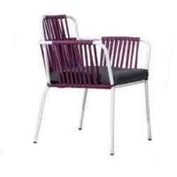JVmoebel Stuhl Originalstuhl helle Farbe auf weißen Beinen Edelstahleinem weichen, Made In Europe lila