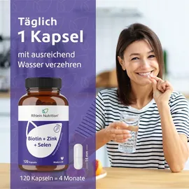 r(h)ein nutrition & health gmbh Biotin+Zink+Selen f.Haut Haare & Nägel Kapseln