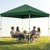 Fijinhom Pavillon 3x3 Wasserdicht Stabil Winterfest, Faltpavillon 3x3 Höhenverstellbar, Pop Up Pavillon UV Schutz 50+,Partyzelt Gartenpavillon Für Outdoor, Grün