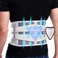 Paskyee Rückenbandage für Männer und Frauen zur Linderung von Schmerzen im unteren Rückenbereich mit 6 Streben und abnehmbarem Lendenpolster, Lendenwirbelstützgürtel für Bandscheibenvorfall